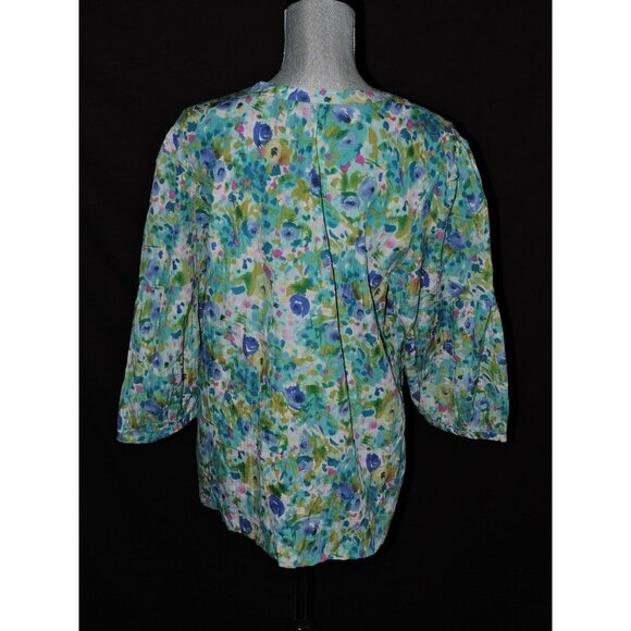 Soft By Avenue Peasant Blouse Shirt Spring Boho Floral Top Spring size 2X 22 24 - Picture 3 of 7